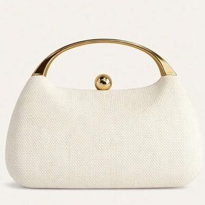 🆕 Straw Woven Top Handle Case Purse